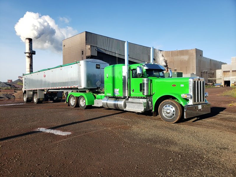 dry bulk end dump trailer hazmat loading